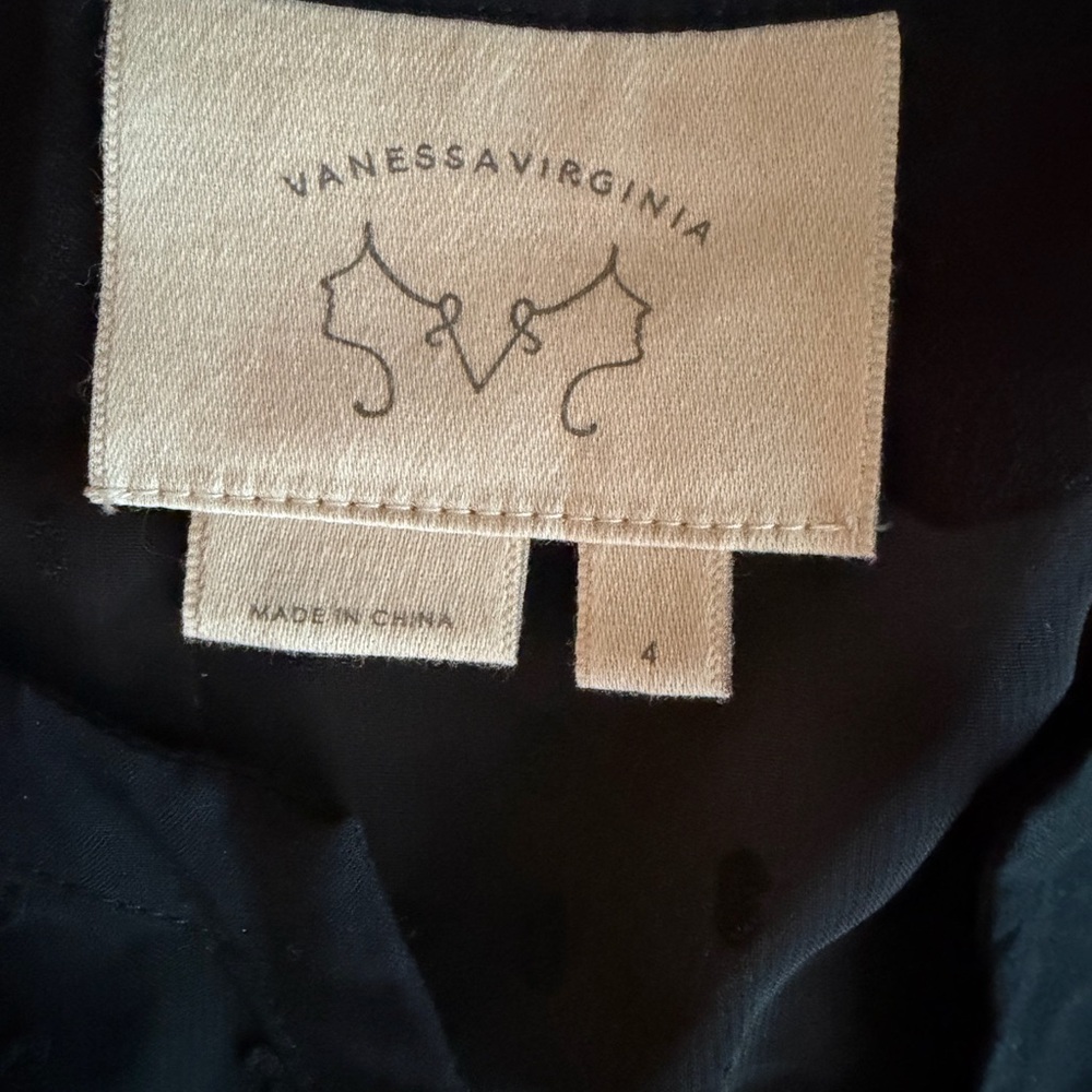 Anthropologie Vanessa Virginia Long Sleeve Black Dress 4 - Picture 4 of 8